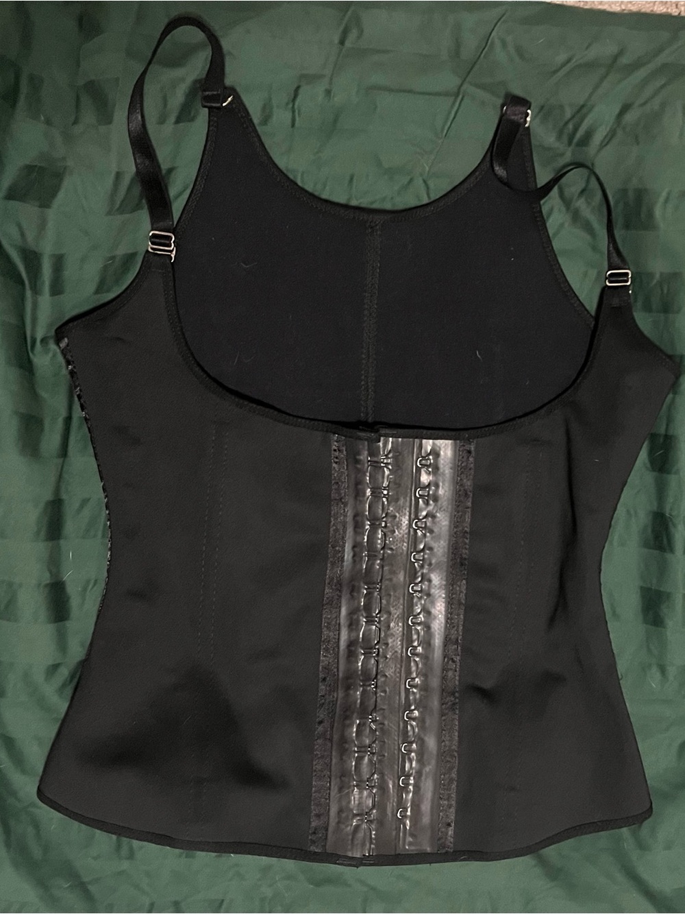 Ann Michell Black Shapewear waist trainer with Front Hook Panel